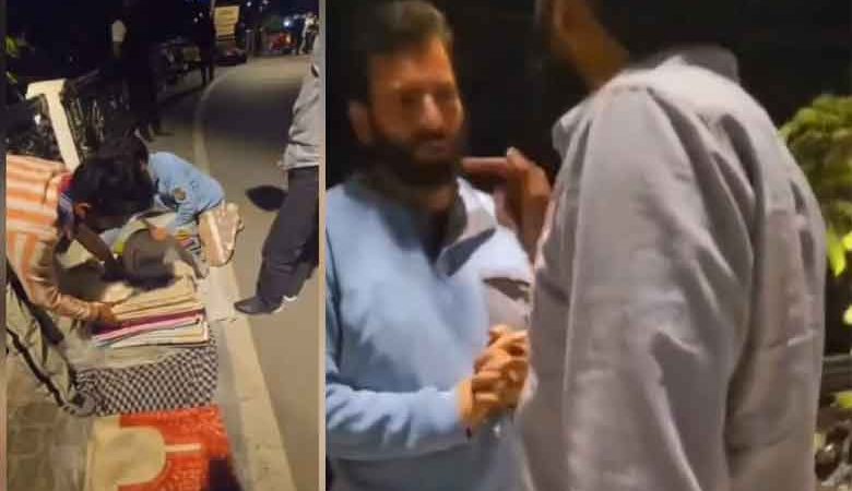 کشمیری شال تاجرین پر حملہ۔ دکان بند کرنے پر مجبور کیا گیا (ویڈیو)