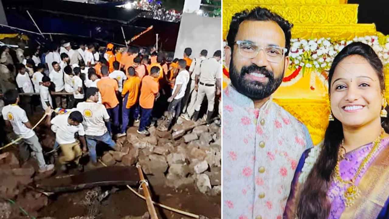 سمہا چلم اپنا سوامی مندر میں دیوار گرنے کا واقعہ، سافٹ ویر انجینئر جواڑا سمیت 8 افراد ہلاک