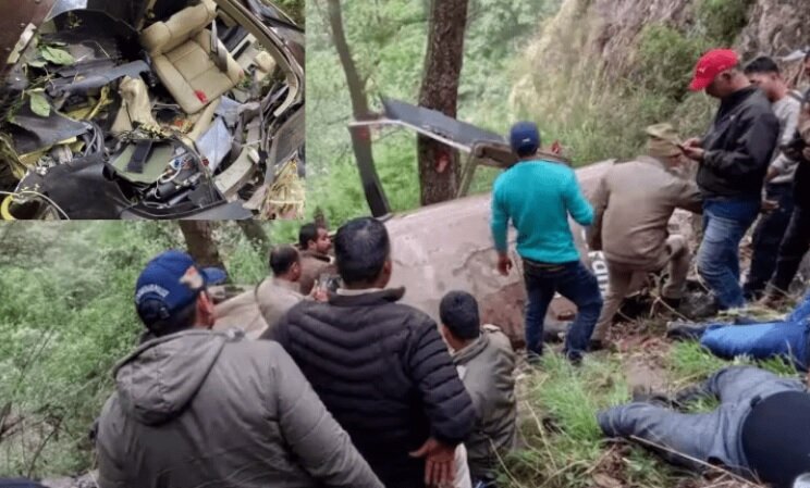 شمالی بھارت میں ہیلی کاپٹر گر کر تباہ، 5 ہلاک اور 2 زخمی
