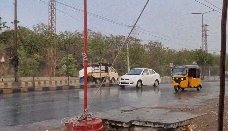 حیدرآباد میں بارش،گرمی سے شہریوں کو راحت
