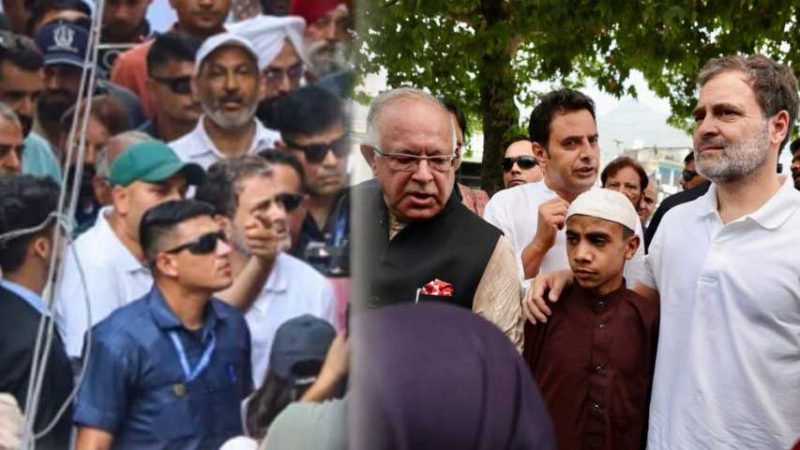راہول گاندھی کا پونچھ کے متاثرہ علاقوں کا دورہ