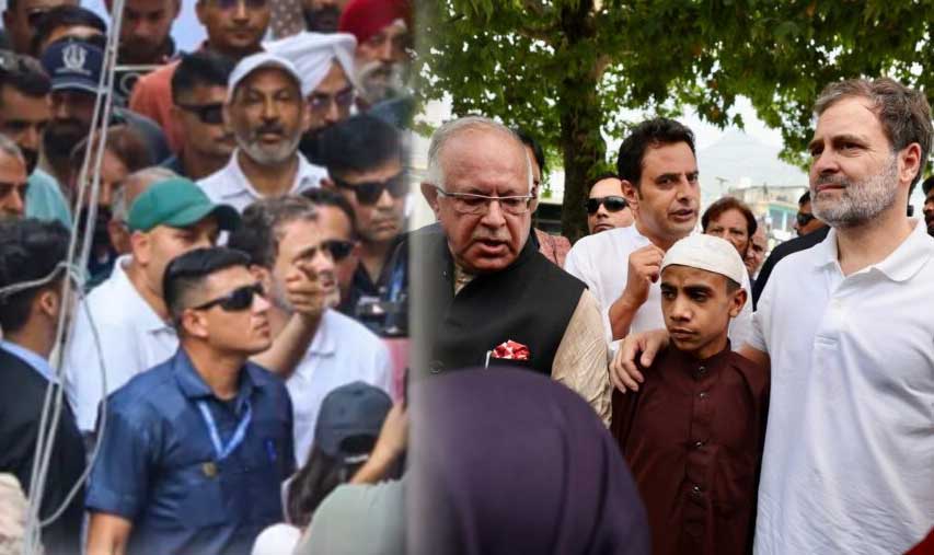 راہول گاندھی کا پونچھ کے متاثرہ علاقوں کا دورہ