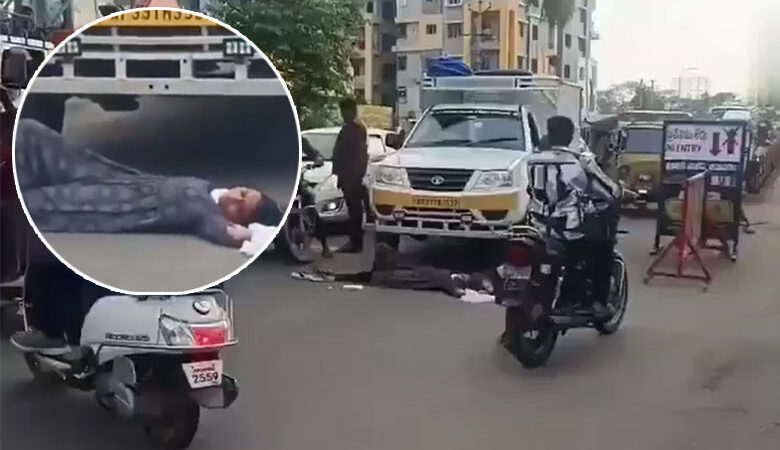 نشہ میں نوجوان لڑکی کا سڑک پر ہنگامہ (ویڈیو)